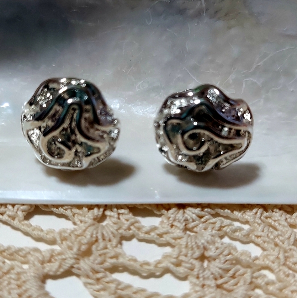 925 Silver Rose stud women earrings